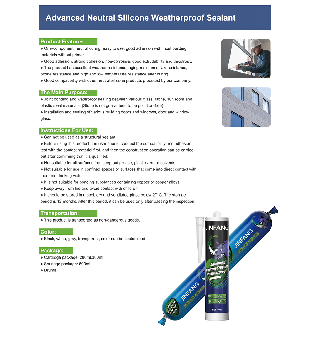 Advanced Neutral Silicone Weatherproof Sealant