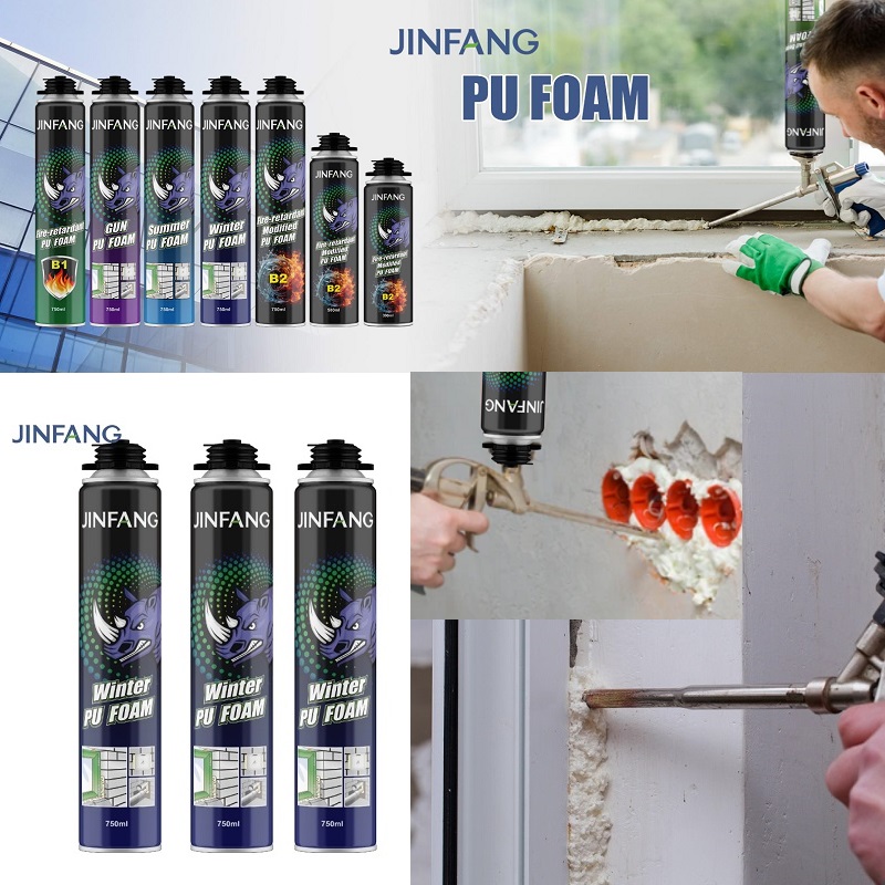 High end fire rated sealant paste adhesive glue spray winter PU foam