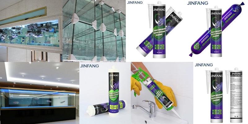 Advanced acidic glass adhesive silicone sealant for large glass and aquarium