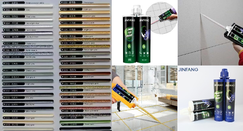 Waterproof beautiful tiles caulking sealant high glossy glitter tile gaps filling