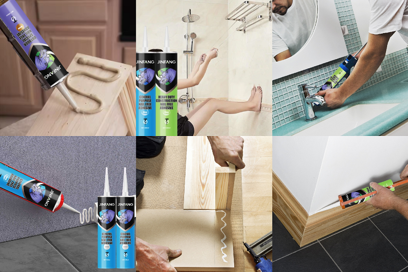 Eco-friendly nail free construction adhesive joint sealant clear or brown or white latex glue