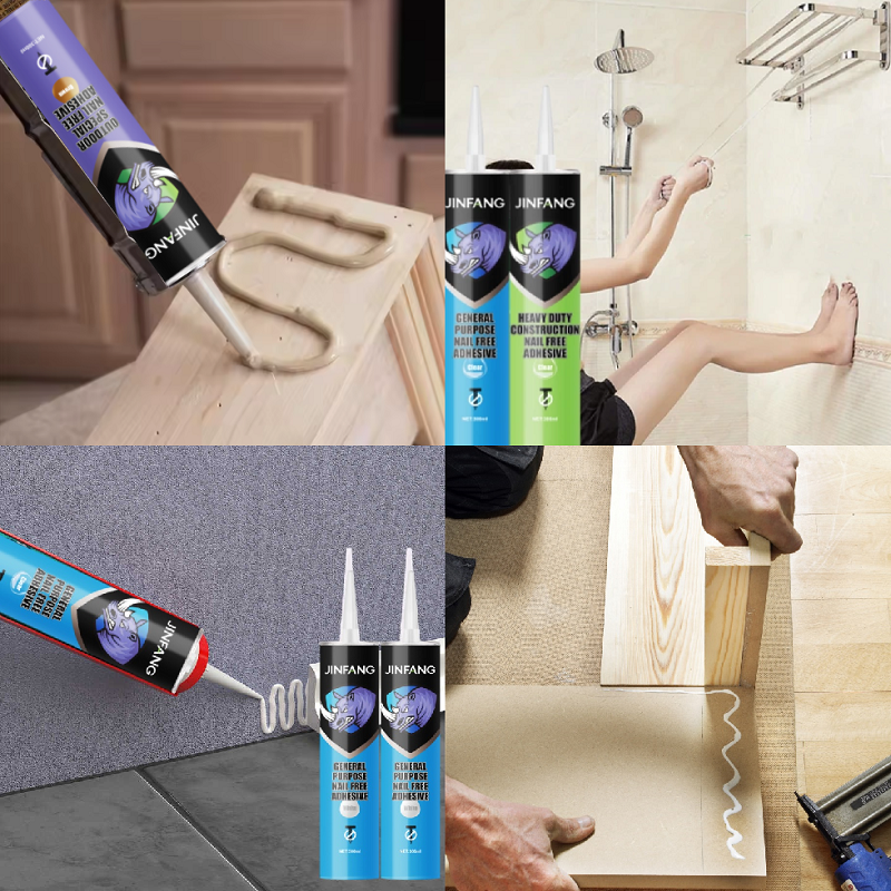 Eco-friendly nail free construction adhesive joint sealant clear or brown or white latex glue